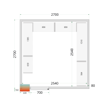 TEFCOLD CRPF2727 Policový regálový modul sada 